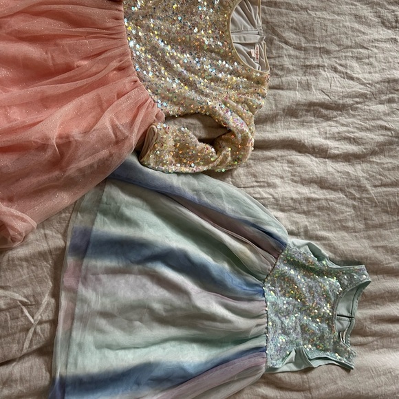 Cat & Jack Glittery Sequin Dresses - Peach and Multicolor - Picture 7 of 10